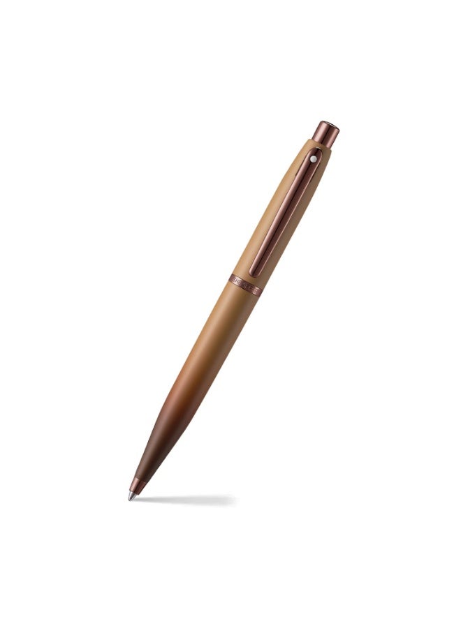 SHEAFFER شيفر VFM 9428 إصدار القهوة بني مات قلم حبر كروي مع تشطيبات PVD براون ريجال | قلم كروي فاخر - Image 1