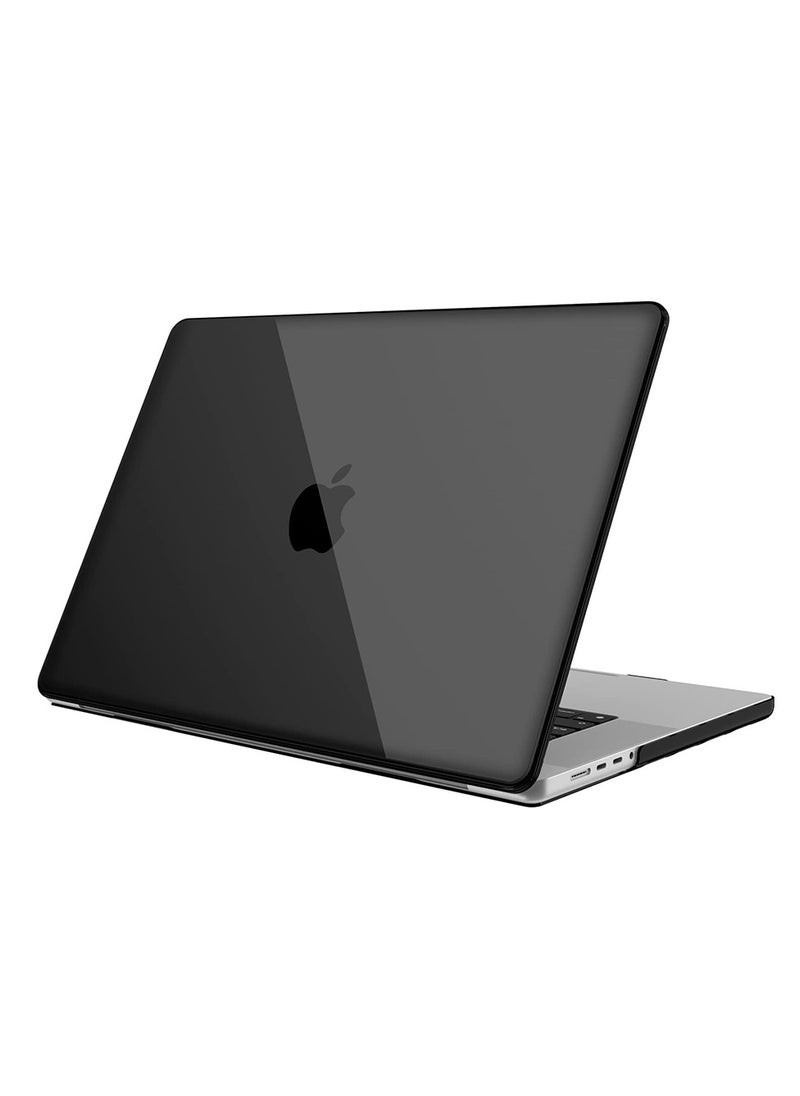 O Ozone Crystal Clear Case For MacBook Pro 14 inch Case A2442 Plastic Hard Shell Cover for 2021 MacBook Pro 14.2 Black  - Image 1
