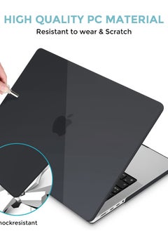 O Ozone Crystal Clear Case For MacBook Pro 14 inch Case A2442 Plastic Hard Shell Cover for 2021 MacBook Pro 14.2 Black  - Image 5