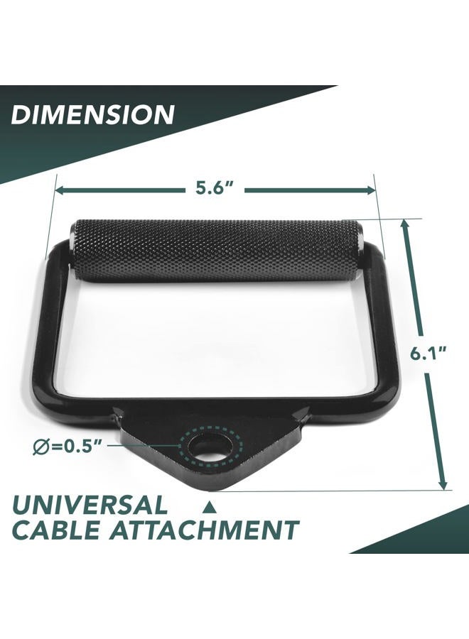 Yes4All Black D Row Handle Cable Attachment for Weight Workout, Cable Machine Accessories for Home Gym - Image 3