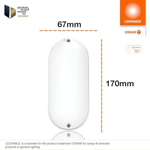 LEDVANCE Osram Bulkhead Light 10W | Outdoor Wall Lights | Terrace Lights | Led Lights for Wall | Outdoor Light for Home, Garden, Porches & Bathrooms | Cool White - Pack of 4 - Image 3