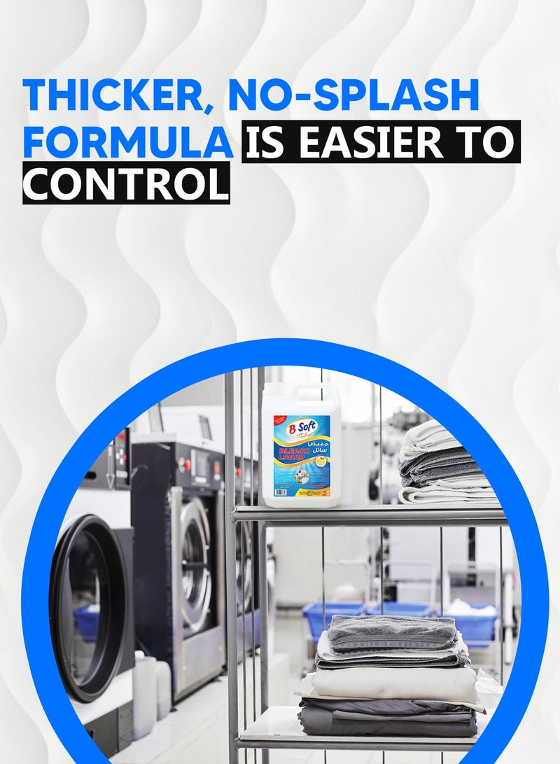 BSOFT Bleach Liquid Original 5L Lemon Scent – Powerful Cleaner for White Clothes, Toilets & Household Surfaces - Image 4