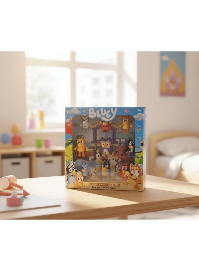 BLUEYE Amazing Blueyes Collection Figures 9 Pack Blueye Family and Friends Toy Set - Image 2