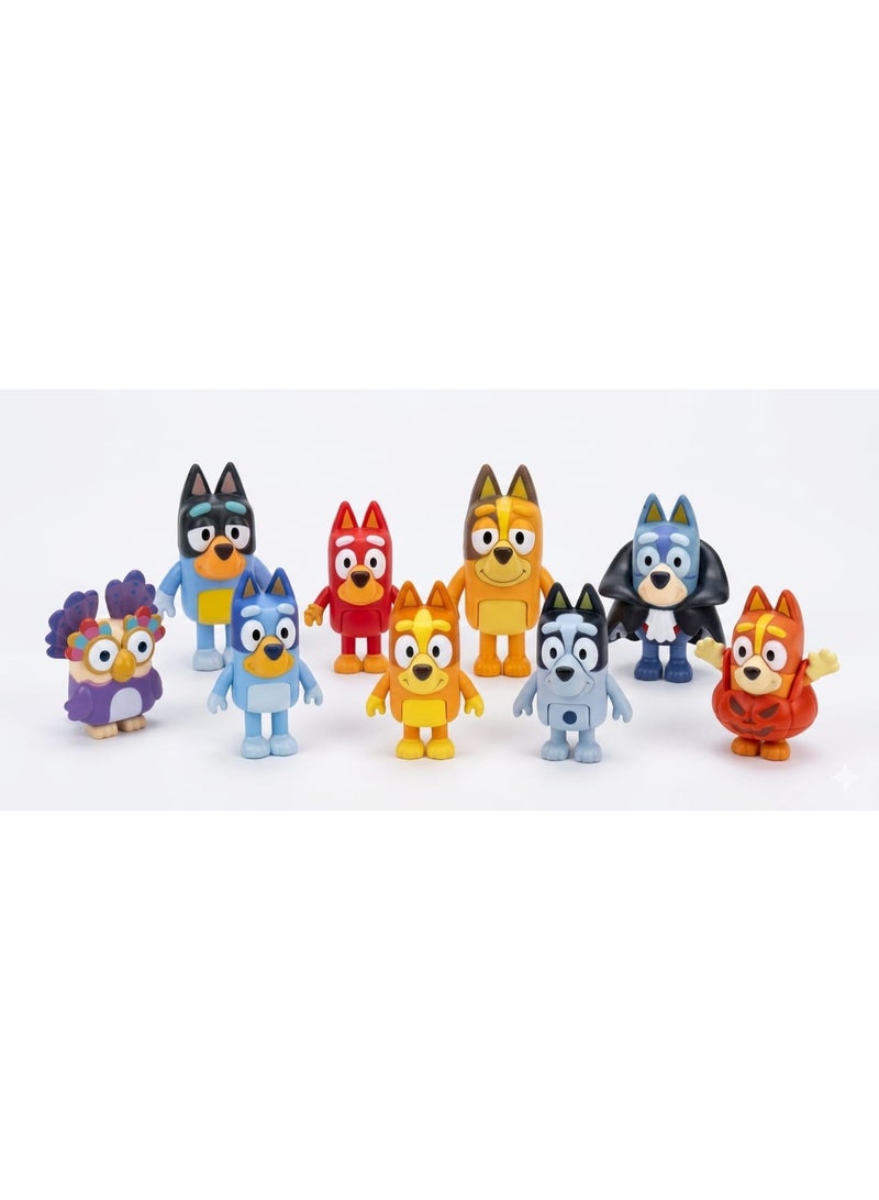 BLUEYE Amazing Blueyes Collection Figures 9 Pack Blueye Family and Friends Toy Set - Image 5