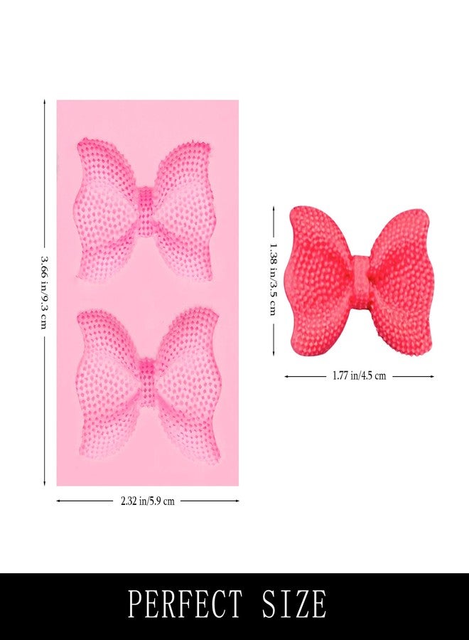 muyulin Silicone Bow Molds 2 Packs Bows Fondant Molds for Baby Cake Decorating Chocolate - Image 2