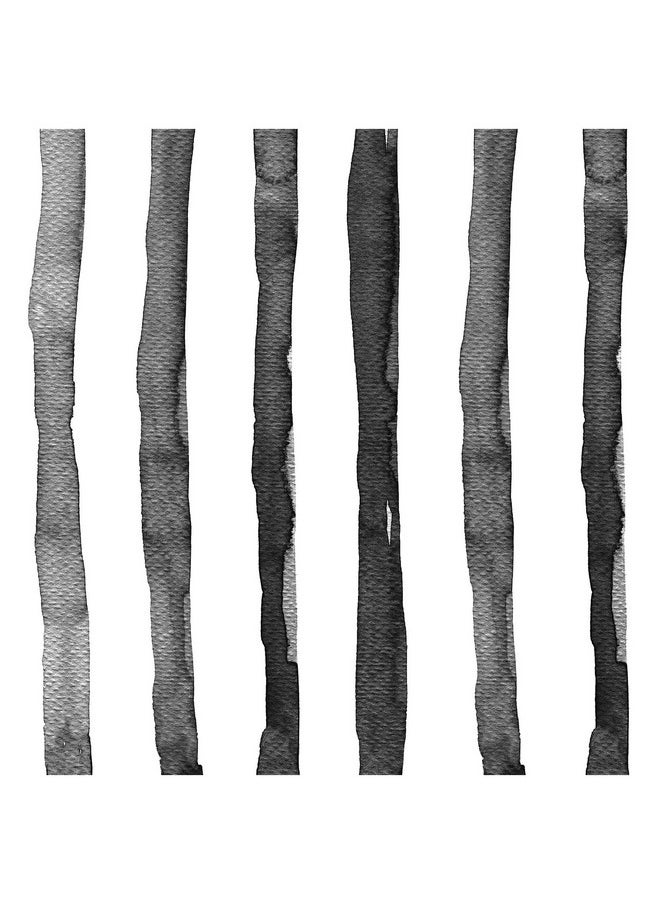 HAOKHOME 961002 Watercolor Brush Strokes Stripes Peel And Stick Wallpaper Removable Indigo Black/White Vinyl Self Adhesive Mural 17.7In X 9.8Ft  - Image 1