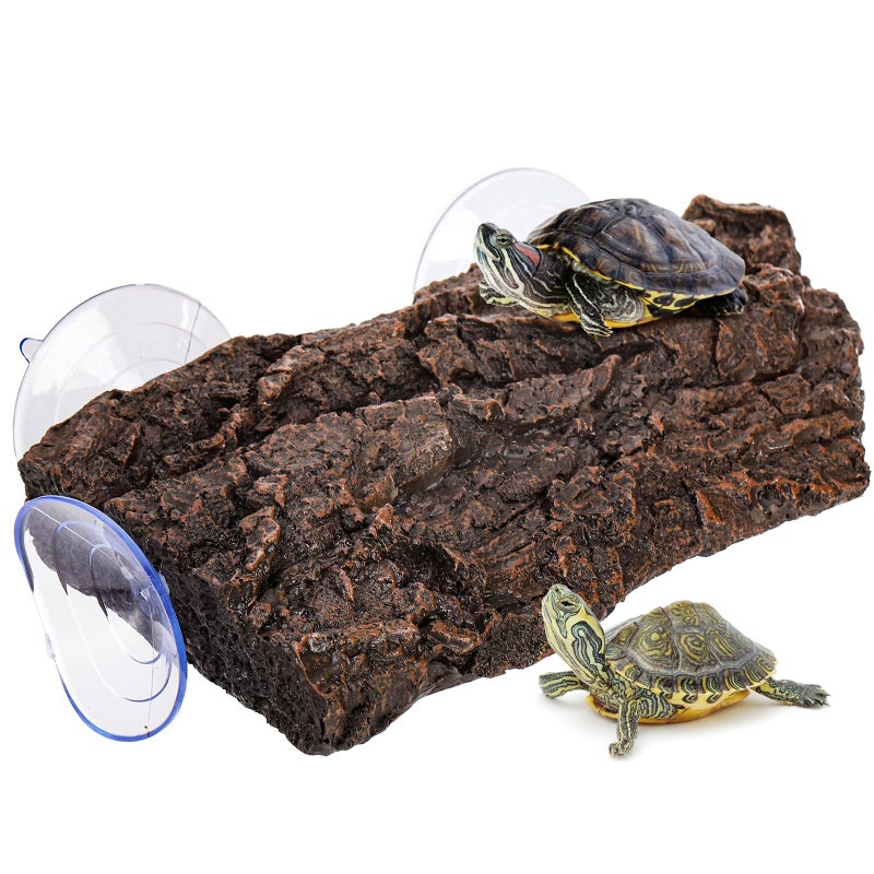 ZENFUN Turtle Basking Platform, Fish Tank Aquarium Tortoise Climbing Platform with 3 Suction Cups, Baby Tortoise Resting Terrace, Climbing Ramp Shale Reptiles Dock for Terrapins, Frogs - Image 4