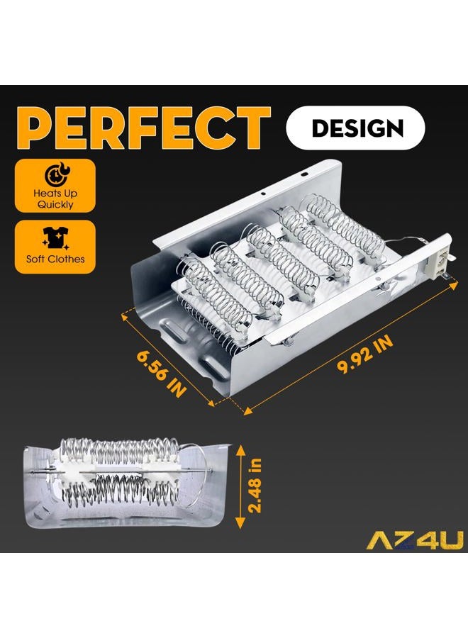AZ4U 279838 Dryer Heating Element Replace 14210029 4531017 4617547 279837 With 3392519 Thermal Fuse 279816 Thermal Cut-Off Kit 3977767 3387134 Thermostat For Whirlpool, Kenmore, Roper, Amana, Kenmore - Image 2