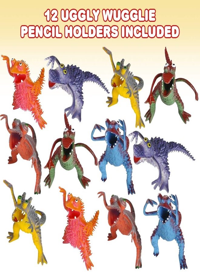 ArtCreativity Ugglie Wugglie Pencil Holders, Set of 12, Monster Pen Holders for Desk with 5 Funny Designs, Fun Office Gifts, Cool Desk Decorations and Accessories, Birthday Party Favors for Kids - Image 2