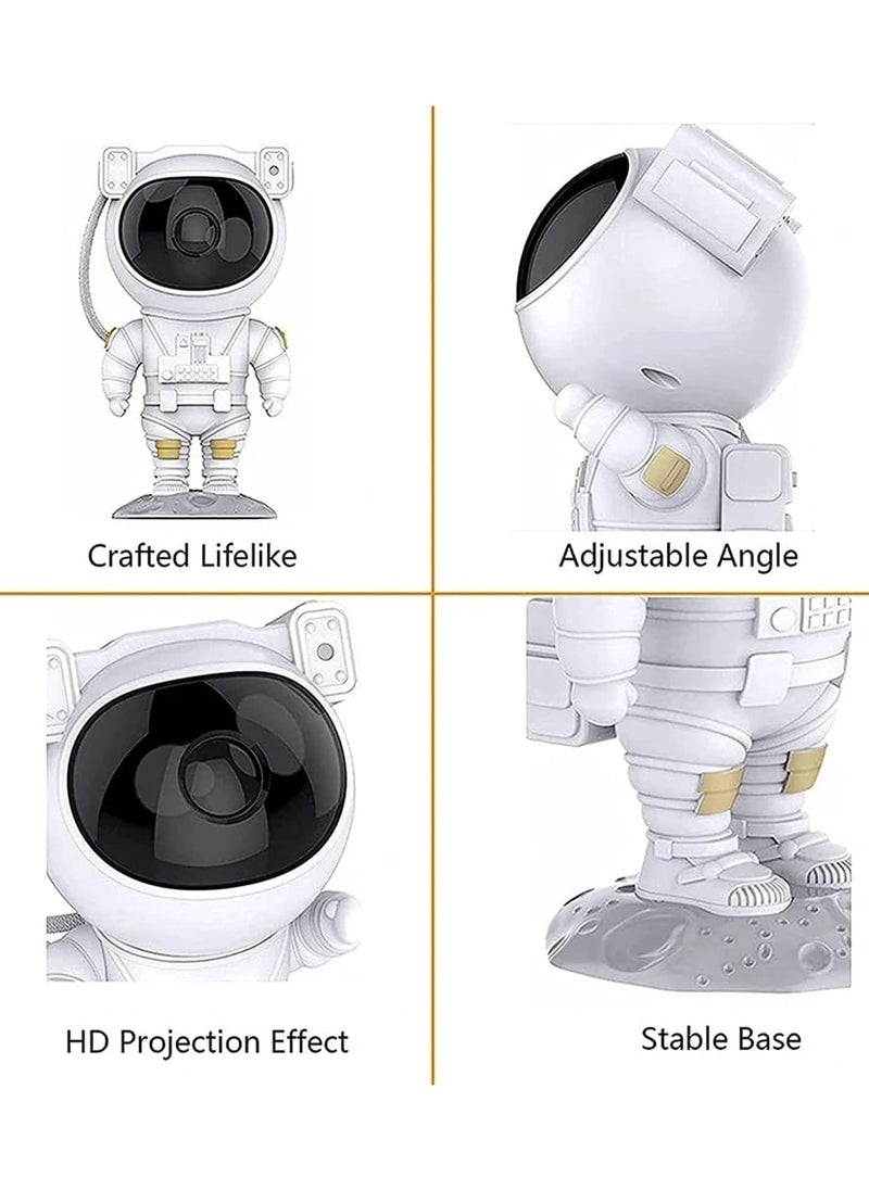 Galaxy Astronaut Star Projector Night Light with Timer, Remote Control, 360° Adjustable Design, USB Powered, Ideal for Bedroom, Party, and Game Rooms