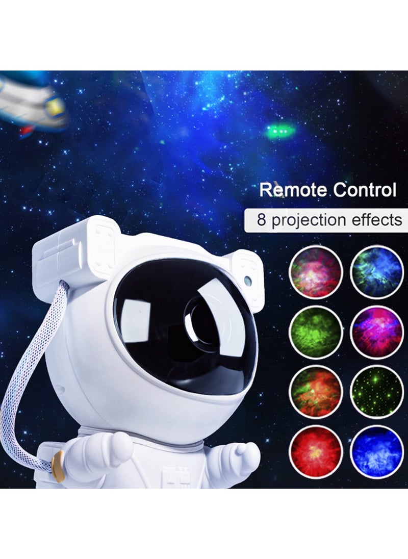 Galaxy Astronaut Star Projector Night Light with Timer, Remote Control, 360° Adjustable Design, USB Powered, Ideal for Bedroom, Party, and Game Rooms
