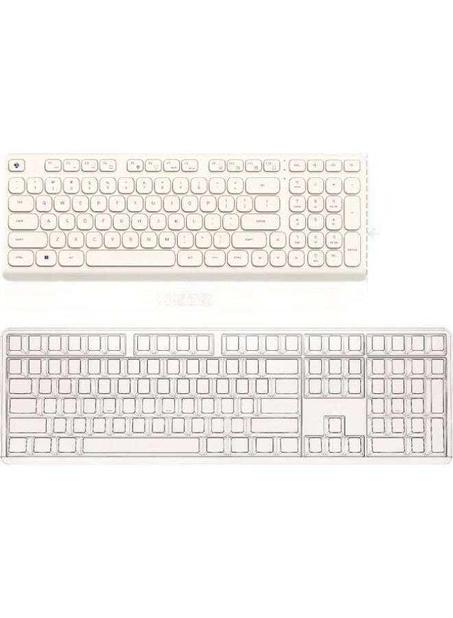 Cherry Dw2380 Wireless Keyboard And Mouse Combo Upgraded Version, 98-Key Quiet Membrane Keyboard, Mouse For Laptop, Cute For Girls, External, Wuyuan Green - Image 1