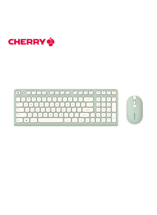 Cherry Dw2380 Wireless Keyboard And Mouse Combo Upgraded Version, 98-key Quiet Membrane Keyboard, Mouse For Laptop, Cute For Girls, External, Wuyuan Green - Image 5