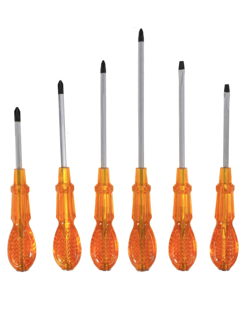 6 pcs Magnetic Screwdriver Set with Hammer Head 3 Phillips 3 Flat Head Slotted - Image 3