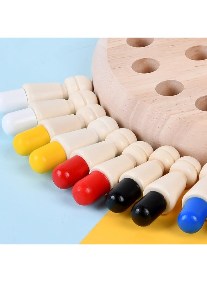 Wooden Memory Match Stick Chess Color Table Game Board Puzzles Montessori Educational Toy Cognitive Ability Learning Toys - Image 3