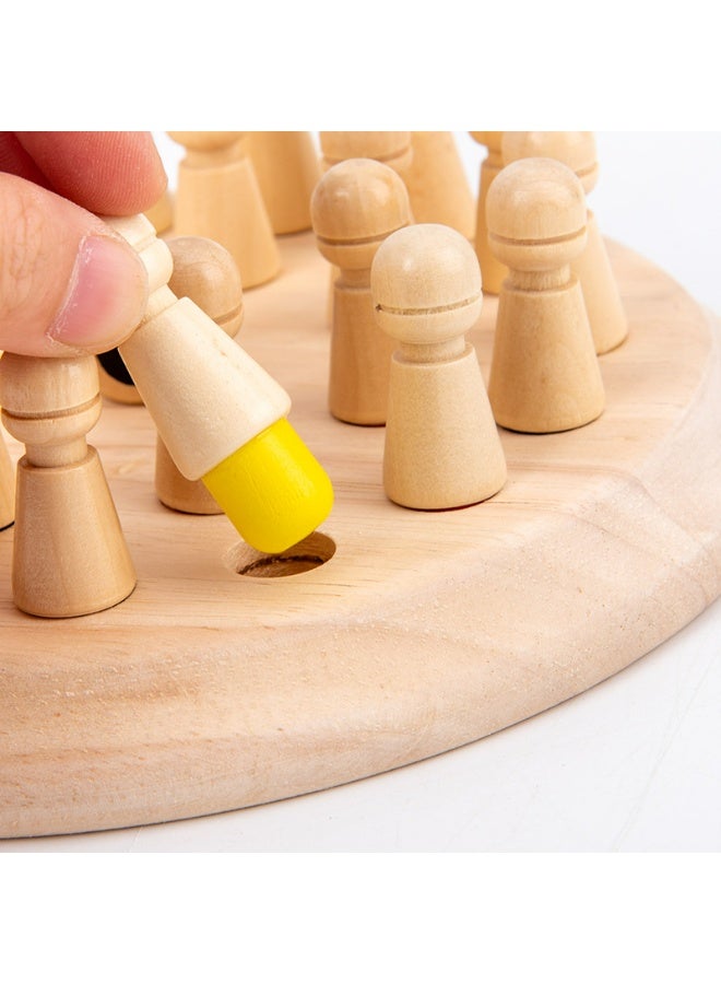 Wooden Memory Match Stick Chess Color Table Game Board Puzzles Montessori Educational Toy Cognitive Ability Learning Toys - Image 2