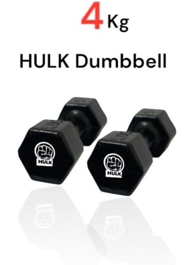 "Shiny Rubber Dumbbell Set - 10 Pieces, Total Weight 30KG, with Various Weights (5KG, 4KG, 3KG, 2KG, 1KG)"