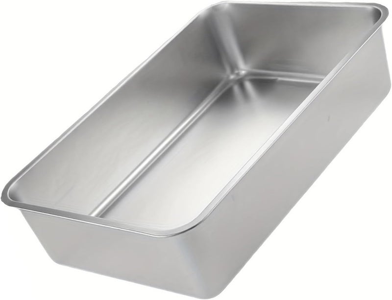 Stainless Steel Cats Litter Basin, Large Capacity, Easy to, Perfect for Small Cats Capacity Litter Pans High Side - Image 5