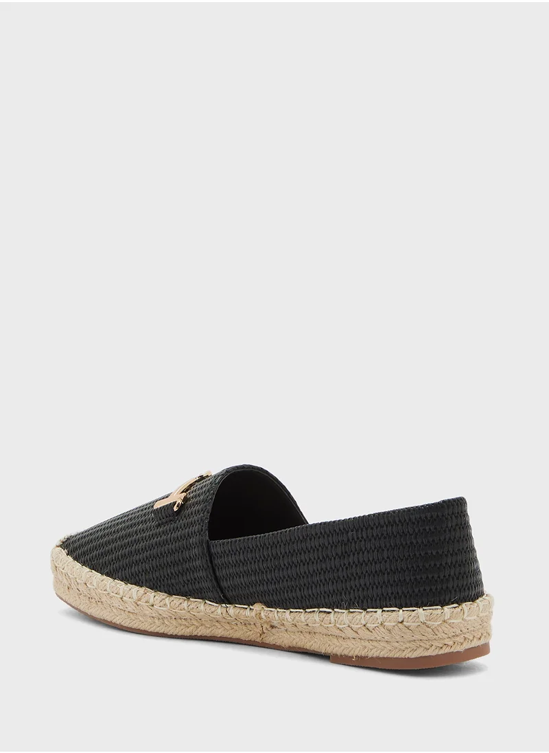 ايلا Metal Trim Raffia Espadrille