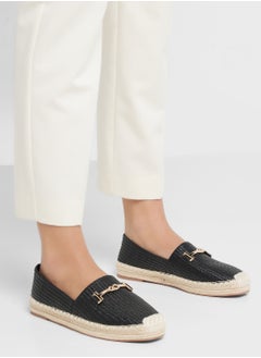 ELLA Metal Trim Raffia Espadrille  - Image 5