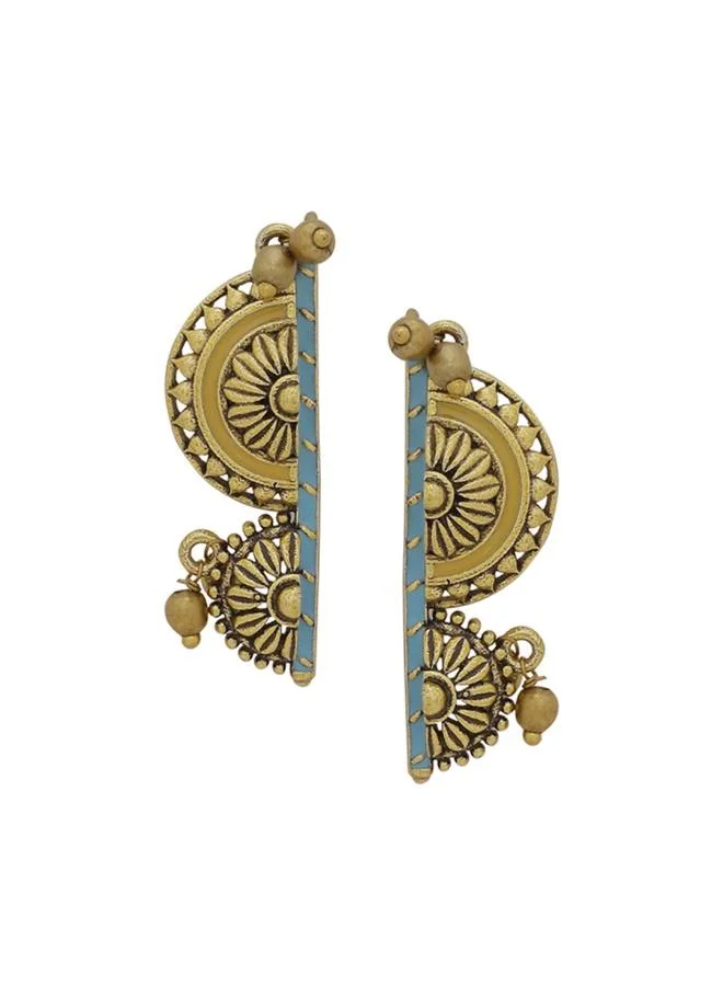 فويلا أقراط ذهبية نصف دائرية من جاليور