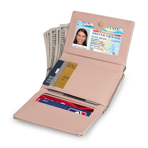 JANKS Small Wallet for Women Mini Laser Card Holder Case Iridescent Holographic Purse with Coin Pocket for Girls Ladies - Image 3