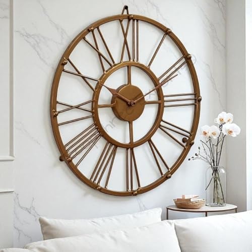 Vintage Clock Vintage Handicraft Iron Decorative Art Ware/Handcrafted Decorative Wall Art Clock/VC-9178-15 - Image 1