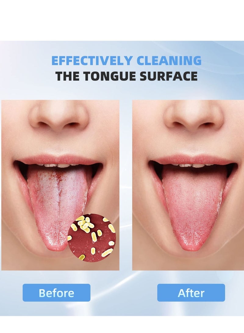 KASTWAVE Tongue Brush Stainless Steel Scraper Tools with Mini Storage Case Cleaner for Prevent Bad Breath Keep Oral Fresh 4 Pack - Image 3