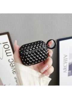 Sheep Point Drill Earphone Set Suitable For Apple Headset Wireless Bluetooth Airpods Pro2 Generation Solid Color Protective Cover-Colour:Black-Applicable Model:Airpods 3rd Generation