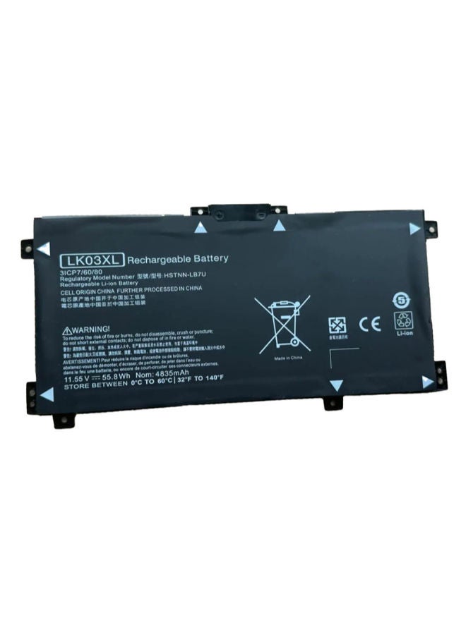 Lap-Tech HP 11.55V Replacement Battery — 4600mAh (55.8Wh) — 3-Cell Li-ion — Replaces 916368 / HSTNN-LB7U / TPN-1129 — 6-Month Warranty - Image 2
