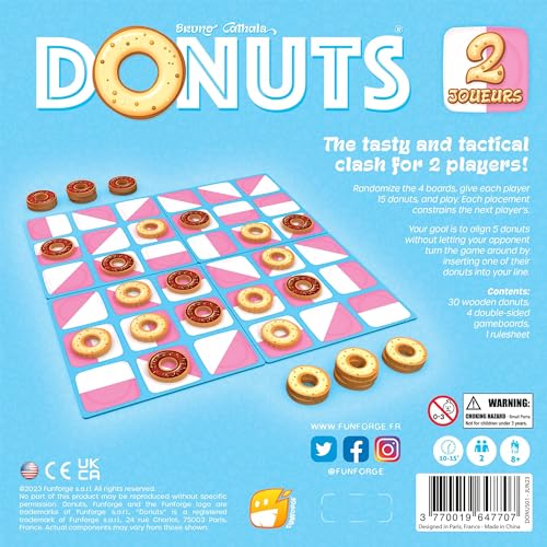 Funforge Donuts The Tasty Tactical Clash for 2 Players Placement Board Game Abstract Adult Family Game Ages 8 1015 Min - Image 5