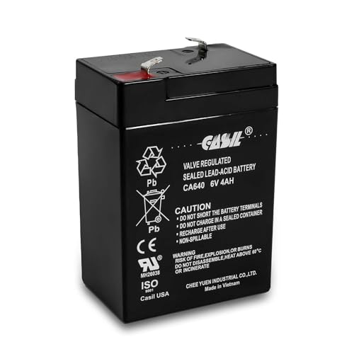 Casil 6V 4Ah Replacement Battery Compatible with JohnLite cy-0112-6.40 Spotlight - Image 1