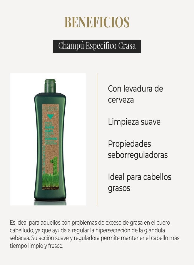 Salerm Cosmetics Biokera Natura Shampoo Specific Grease - 1000 ml - Image 3