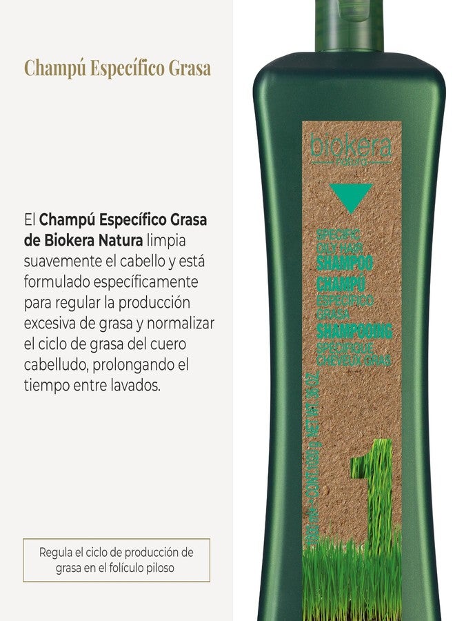 Salerm Cosmetics Biokera Natura Shampoo Specific Grease - 1000 ml - Image 2