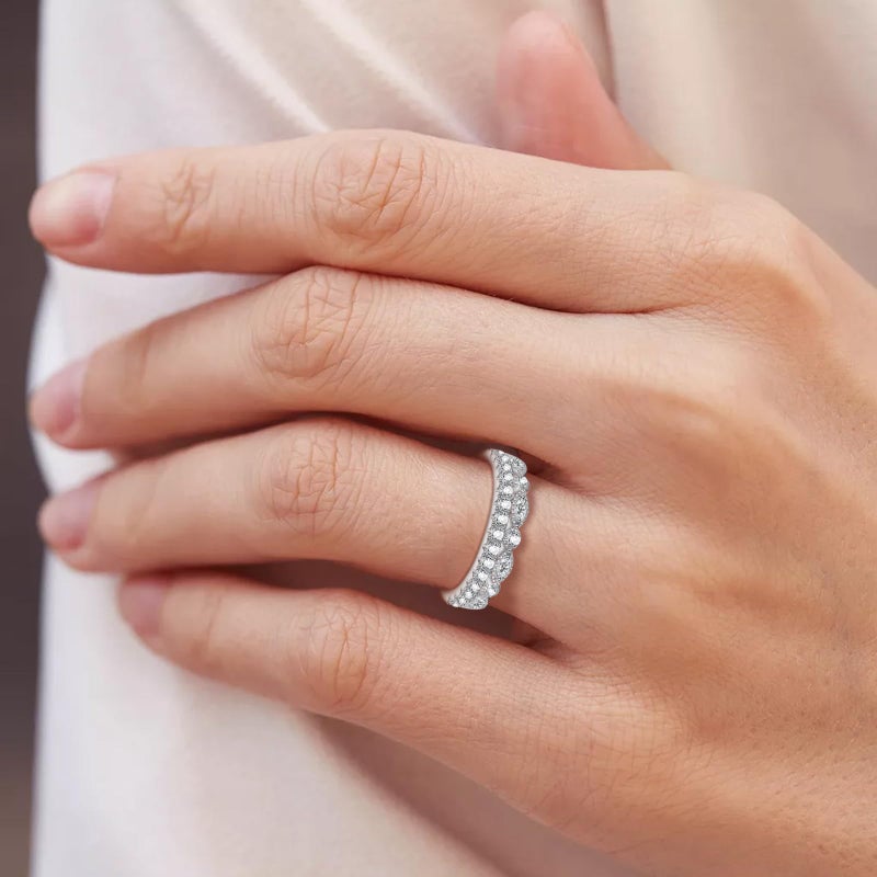 Yaresul Moissanite Wedding Bands for Women Moissanite Eternity Band Moissanite Rings for Women 925 Sterling Silver D Color VVSI Clarity Size 8 - Image 4