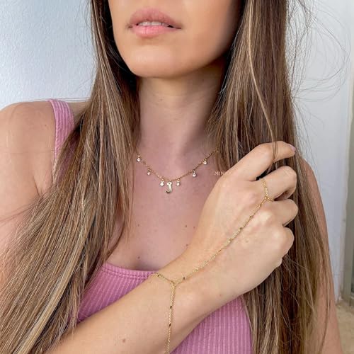 Collner Ring Bracelet Hand Chain Bracelet Finger Ring for Women Boho Wedding Jewelry for Women Trendy Stuff Engagement Gift - Image 4