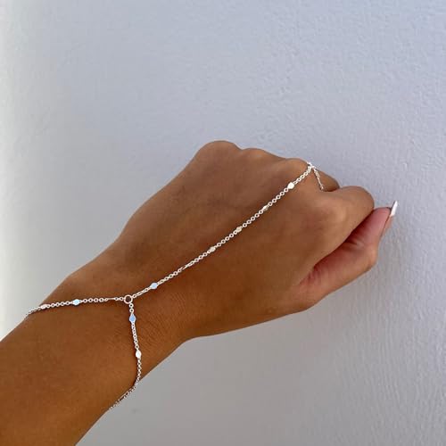 Collner Ring Bracelet Hand Chain Bracelet Finger Ring for Women Boho Wedding Jewelry for Women Trendy Stuff Engagement Gift - Image 2