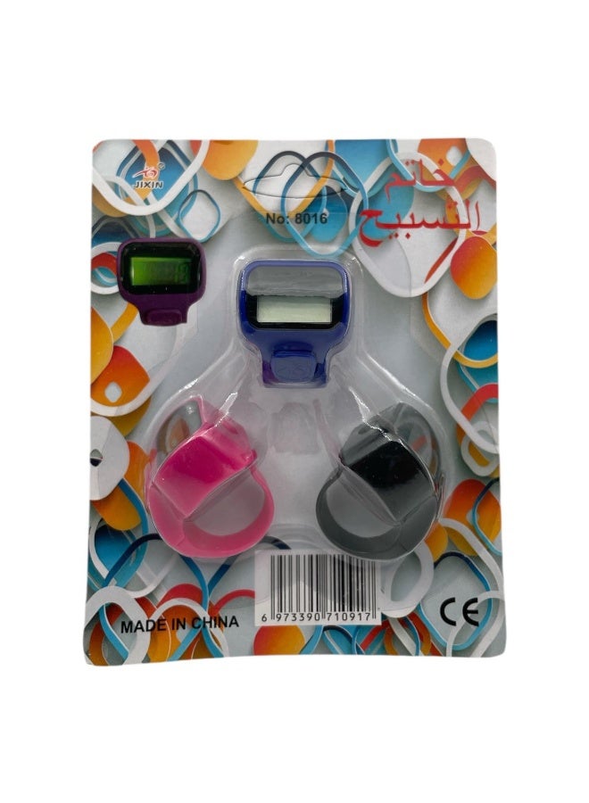 Digital Electronic Finger Counter Set, 3 Pieces, Multi-Color LED - Image 1