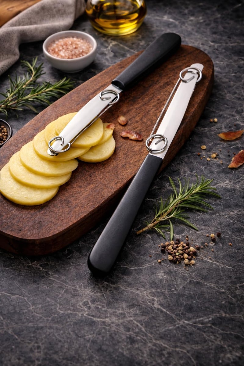 Top Chef 2-in-1 Safe Paring Knife & Peeler – Rounded Tip for Safer Cutting | Adjustable Stainless Steel Blade for Easy Peeling - Image 1