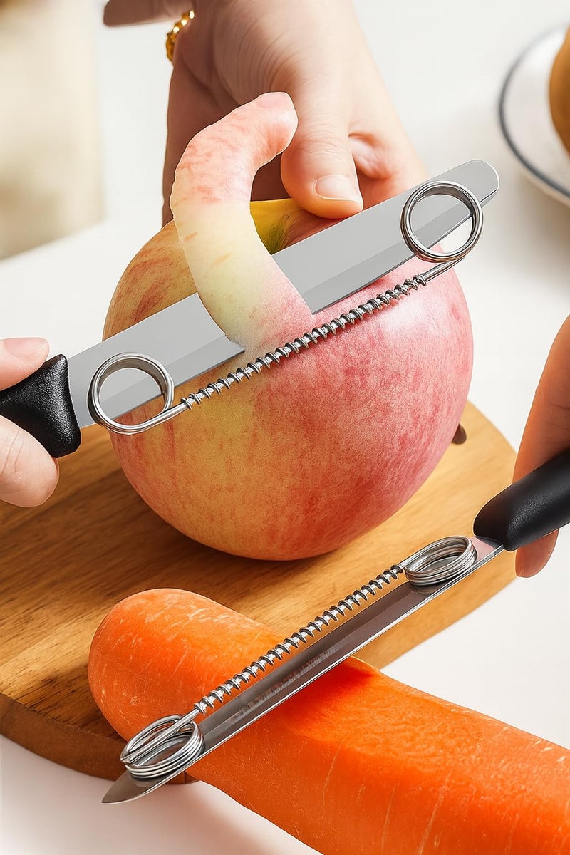 Top Chef 2-in-1 Safe Paring Knife & Peeler – Rounded Tip for Safer Cutting | Adjustable Stainless Steel Blade for Easy Peeling - Image 5