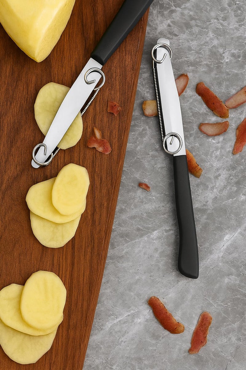 Top Chef 2-in-1 Safe Paring Knife & Peeler – Rounded Tip for Safer Cutting | Adjustable Stainless Steel Blade for Easy Peeling - Image 3