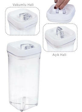 HEREVIN 6-Piece Square 1.5 Lt Food Legume Storage Container Spice Dough Set-White-25 Pieces Labeled  - Image 5