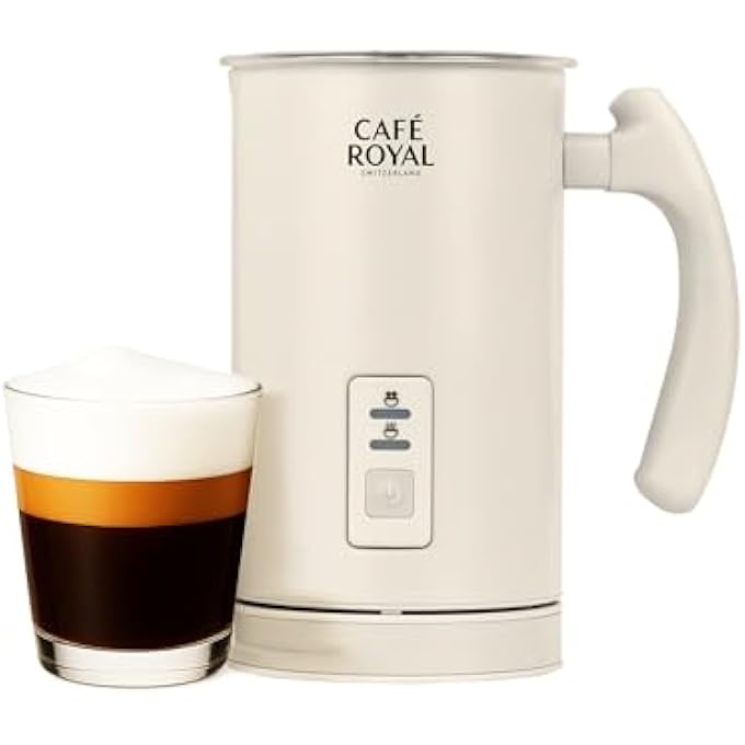 كافيه رويال رغوة كريمي أوتوماتيكية من Milk Frother White Cream Foam لمدة 3 سنوات مع إصلاح مجاني حلقة رغوة قابلة للإزالة تصنع اللاتيه المثالي لكابتشينو ماكياتو - Image 1