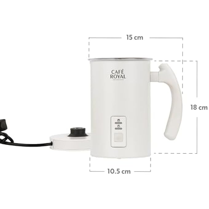 كافيه رويال رغوة كريمي أوتوماتيكية من Milk Frother White Cream Foam لمدة 3 سنوات مع إصلاح مجاني حلقة رغوة قابلة للإزالة تصنع اللاتيه المثالي لكابتشينو ماكياتو - Image 2