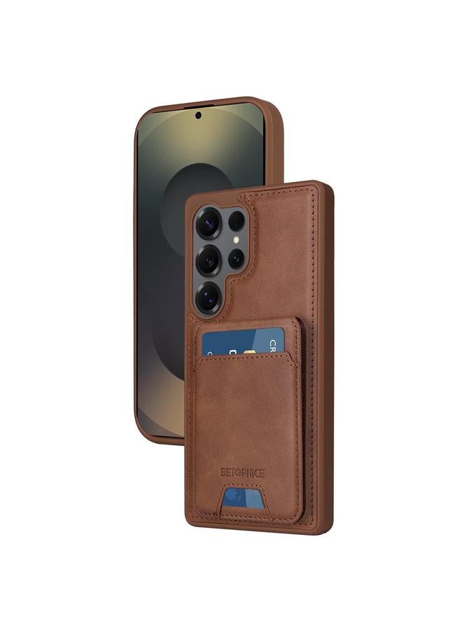 The Bros Case For Samsung Galaxy S25 Ultra 5G Vertical Flip Detachable MagSafe Wallet Phone Case