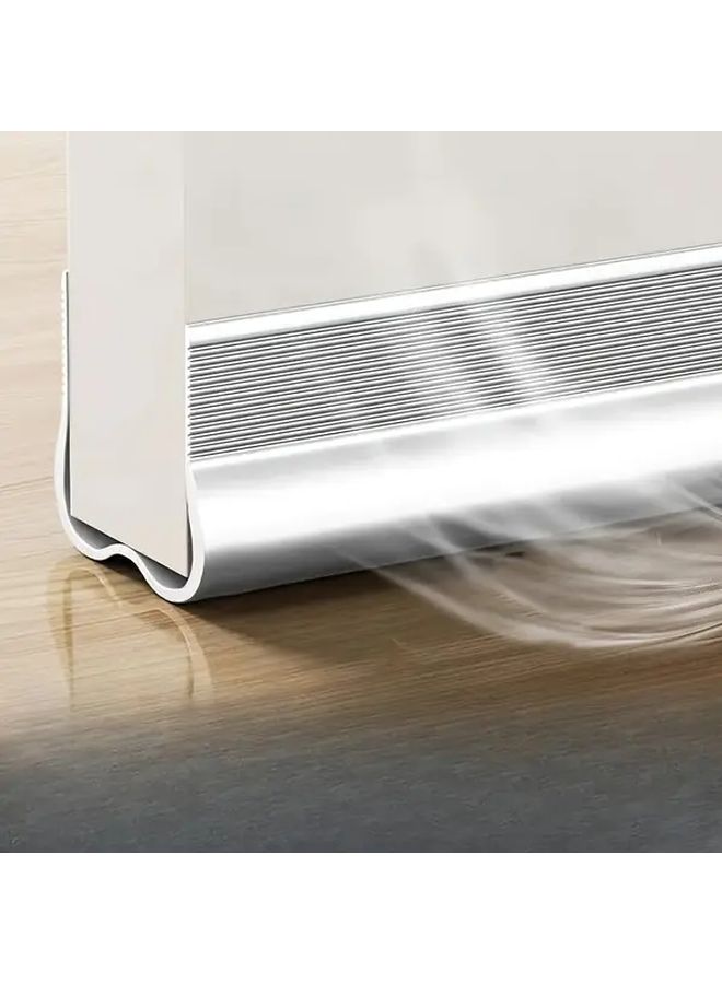 Gray PVC Door Bottom Sealing Strip Under Door Draft Stopper Weatherproof Gasket Energy Efficiency Noise Reduction Easy Installation Durable Plastic Ideal Home Office Use - Image 5