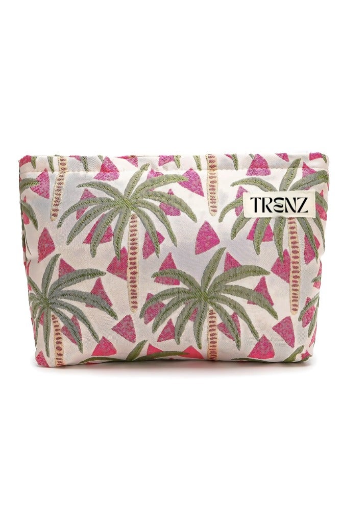 TRENZ A luxurious makeup bag with a tropical print, spacious and practical design from TRENZ - Z07 - Image 1