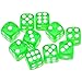 SmartDealsPro 10Pack D6 Six Sided 16mm Transparent Dice Die for DND MTG RPG Tenzi Yahtze Bunco Table Borad Games Math Teaching Green Translucent - Image 2