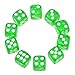 SmartDealsPro 10Pack D6 Six Sided 16mm Transparent Dice Die for DND MTG RPG Tenzi Yahtze Bunco Table Borad Games Math Teaching Green Translucent - Image 4