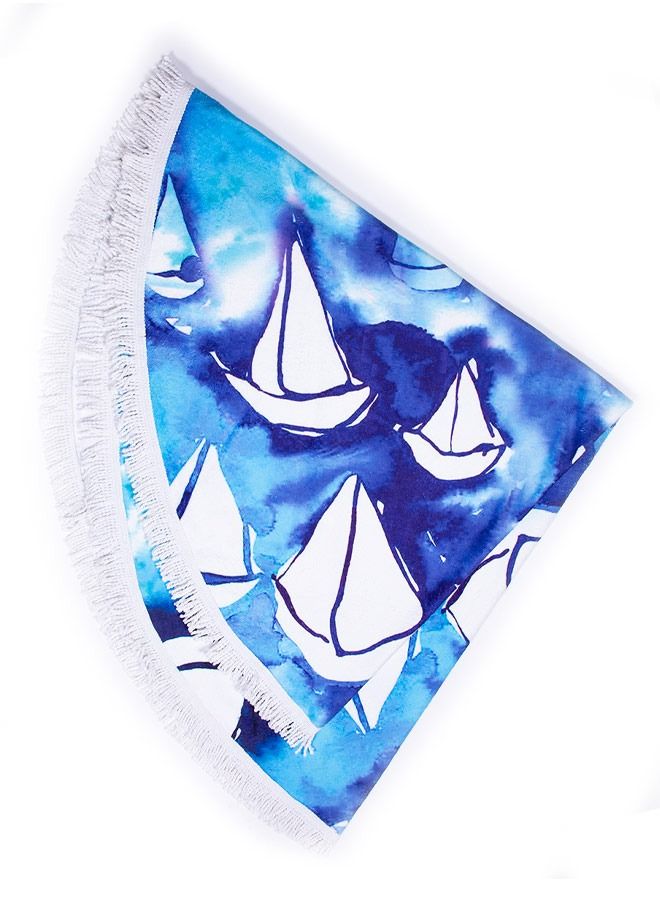 Biggdesign Sailboat Round Beach Towel - Image 4